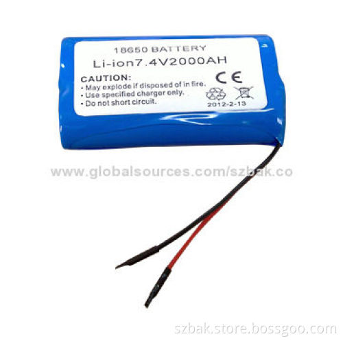 7.4V/2,000mAh LiFePO4 Battery, 4.2V Charging Voltage and 0 to 45°C Charging Temperature